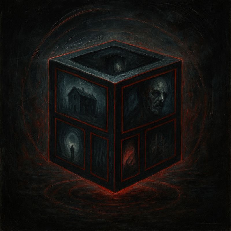 Kubus Each Side Is Ablack Door