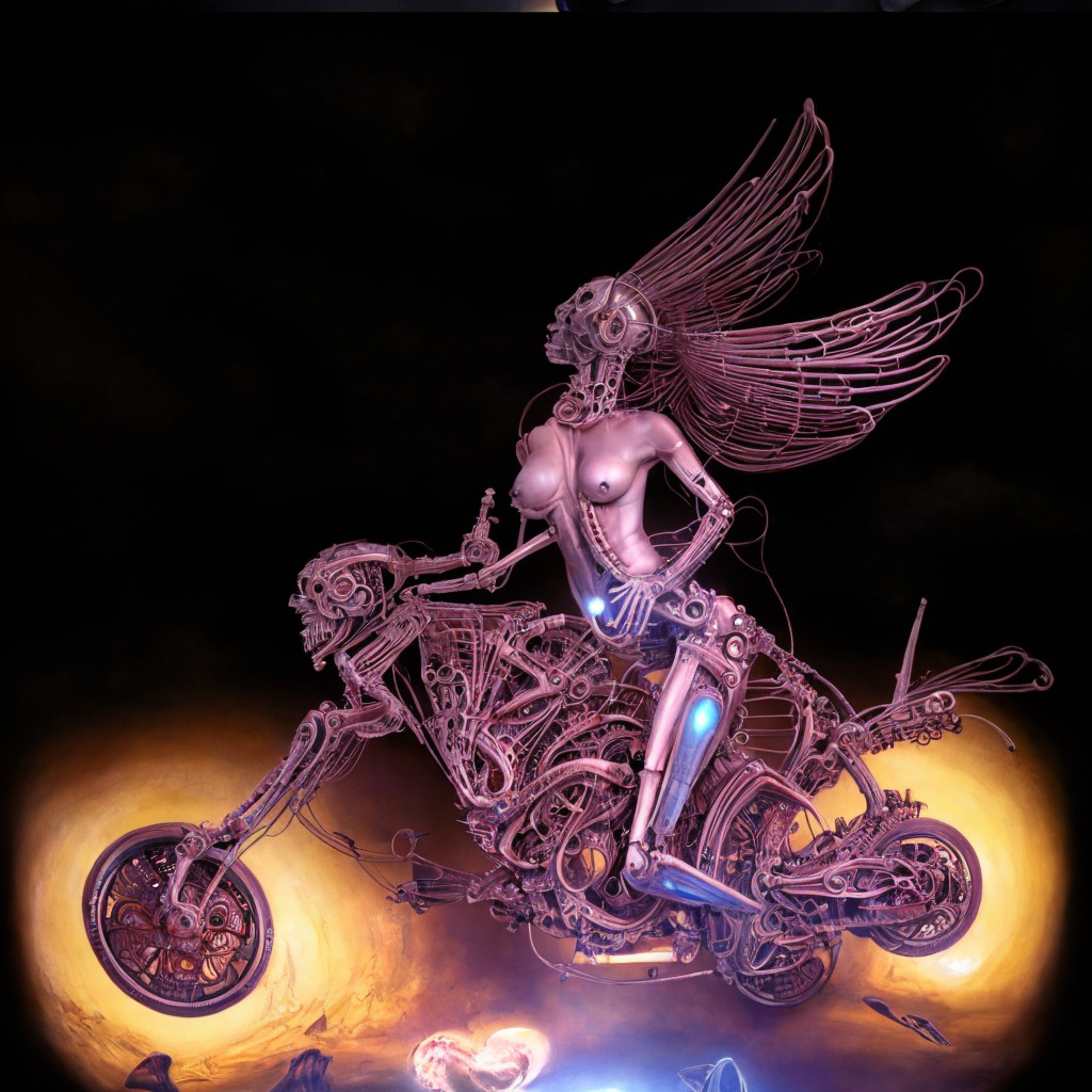 Venus The Milo On Biomechanical Motorcycle Sf Intricate Artwork Masterpiece Ominous Matte Painti 239451447